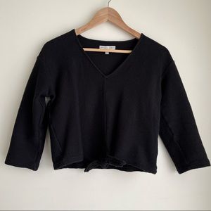 black madewell texture cropped top